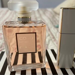 Chanel Coco Mademoiselle Eau De Parfum Set. 3.4 oz Bottle & .7 oz. Travel Spray